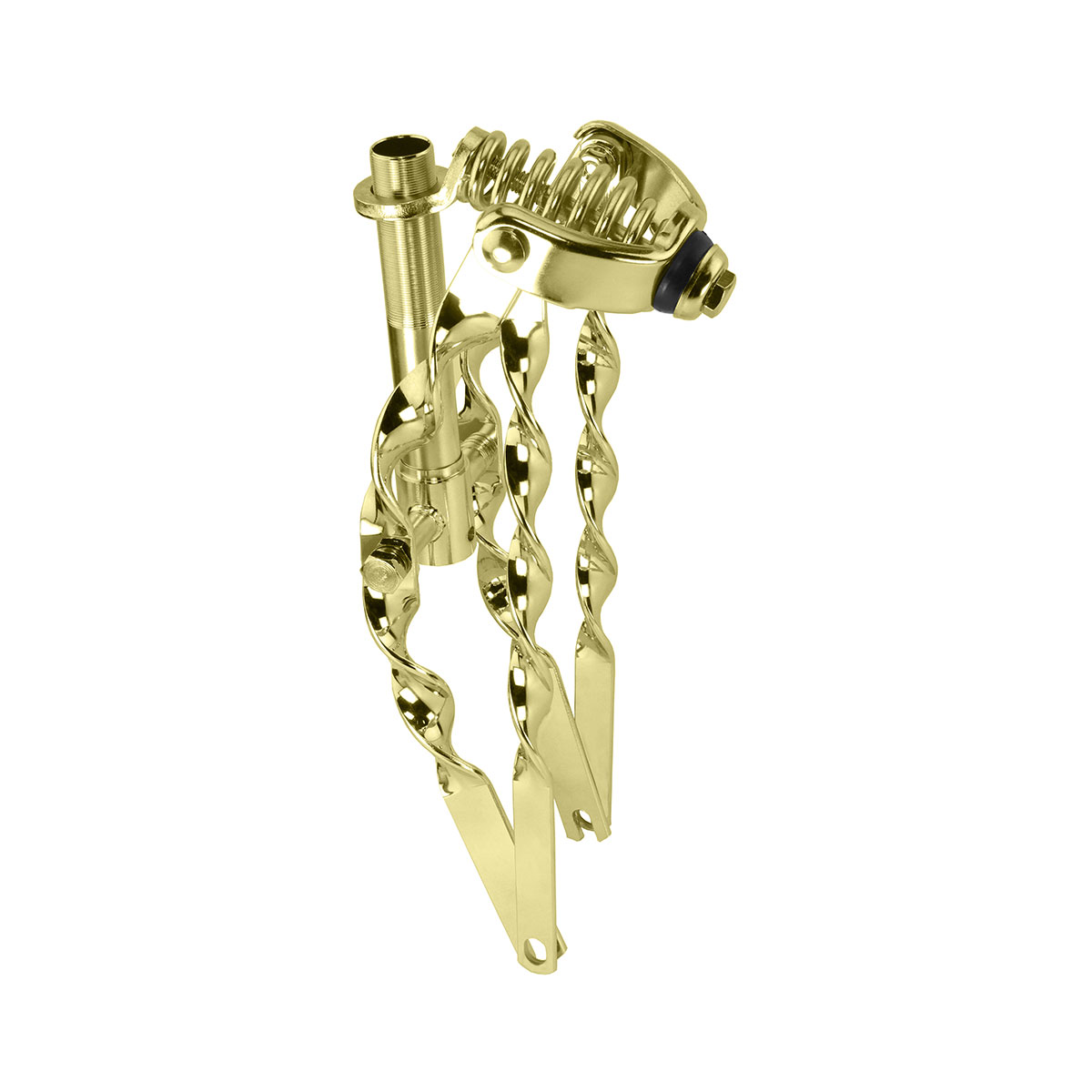 12 Lowrider Classic Flat Twisted Spring Fork 1 Inch Gold.
